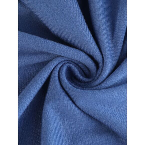 Sleeveless Tie Waist Stretchy Long Pant Romper Jumpsuit with Pockets Blue - Picture 5 of 5